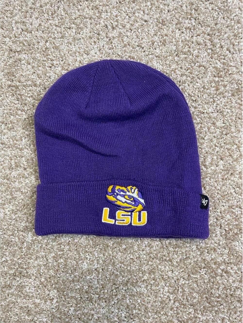 Unisex LSU Tigers Top of the World Logo Cuffed Knit Hat Purple One Size